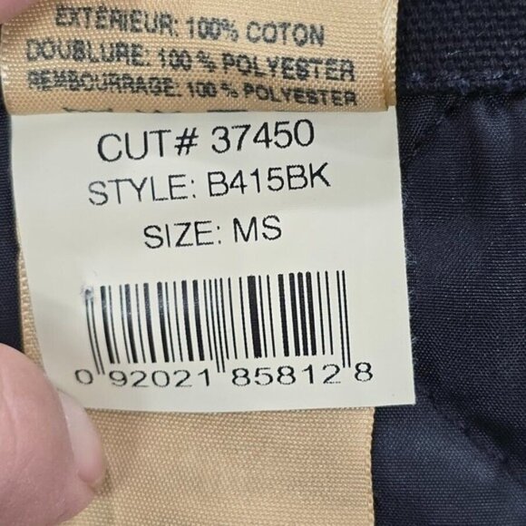 Berne Insulated Overalls Medium Short 40-42 Black Bib Canvas Workwear - Picture 16 of 16